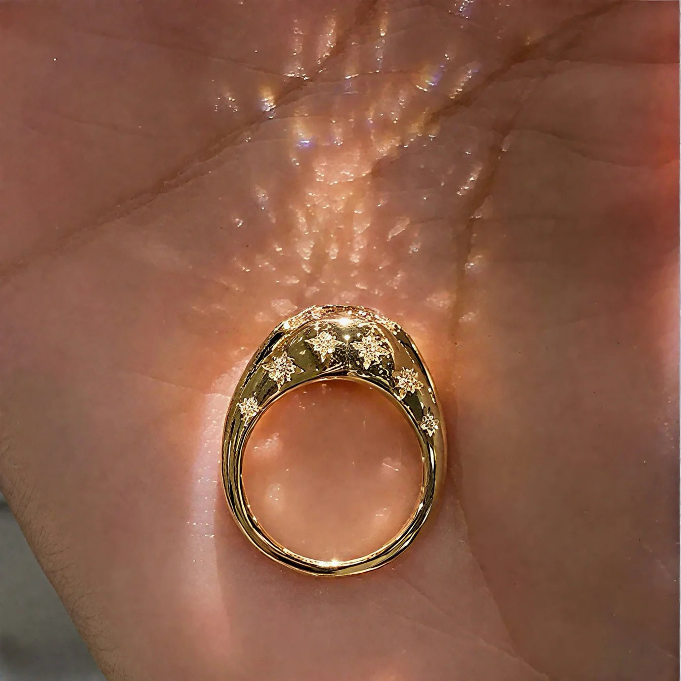 Velora Star Diamond Arc Ring