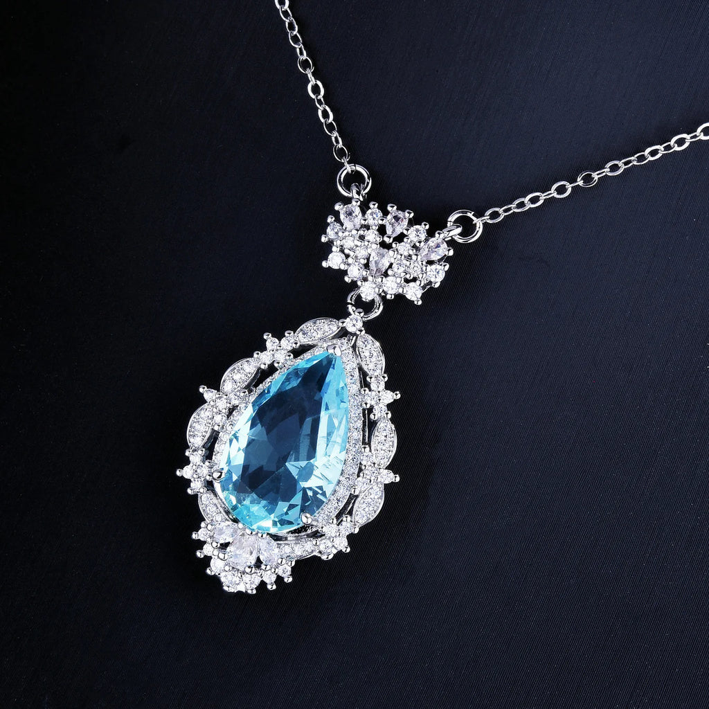 Soleste Aquamarine Pendant Necklace